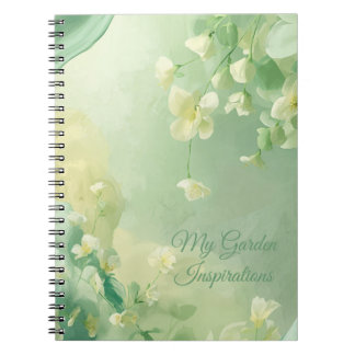 Cuaderno soñador Suave Salvia y Verde Menta Floral 