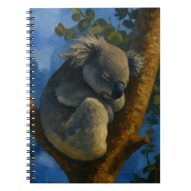Cuaderno Soñando en el eucalipto - Dormir el arte de Koala (Frente)