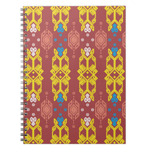 Cuaderno Songket Tenun Geometrik Patrón sin soldadura con 