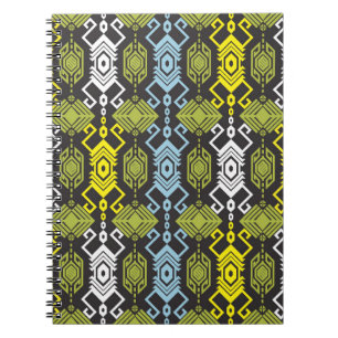 Cuaderno Songket Tenun Patrón Geométrico Sin Marea con Crea