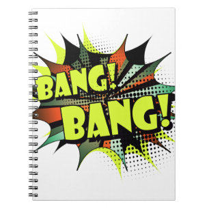 Cuaderno Sonido de efecto del cómic de la explosión de la