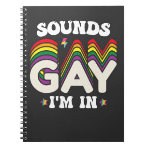 Cuaderno Sonidos Orgullosos LGBT Groovy Estoy Gay