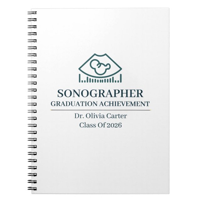 Cuaderno Sonógrafo Nombre Personalizado Desde Año (Frente)