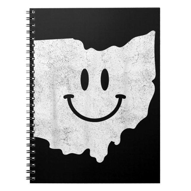 Cuaderno Sonriendo en OH - Cara divertida Ohio feliz (Frente)