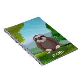 Cuaderno Sonriente eslogan lindo monogramado