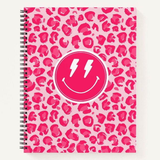 Cuaderno Sonrisa de impresión Preppy Leopard (Anverso)