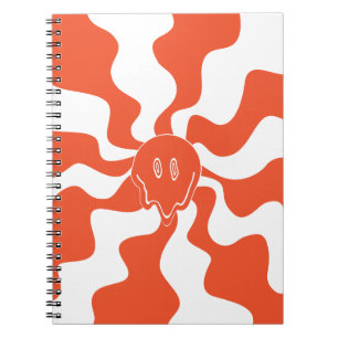 Cuaderno Sonrisa Derrite en Naranja y Blanco