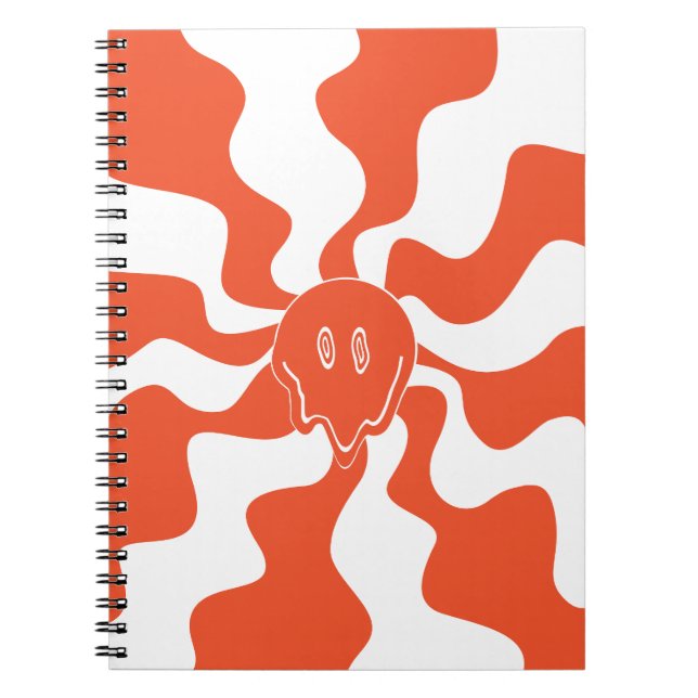 Cuaderno Sonrisa Derrite en Naranja y Blanco (Frente)