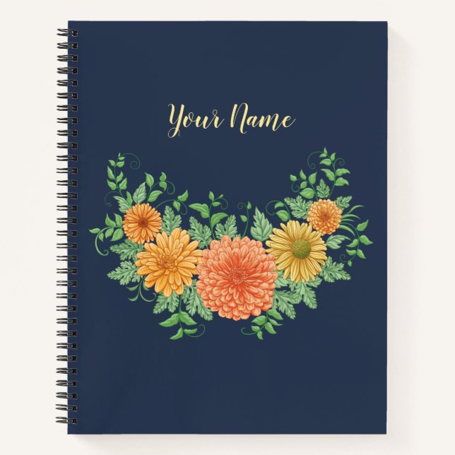 Cuaderno Sonrisa en las flores de verano de bonito (Anverso)