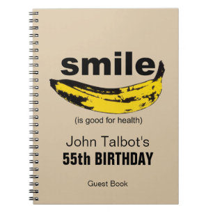 Cuaderno Sonrisa es buena para la salud Libro de cumpleaños