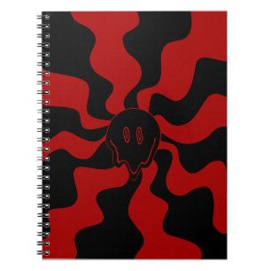 Cuaderno Sonrisa Funde Retro Rojo y Negro