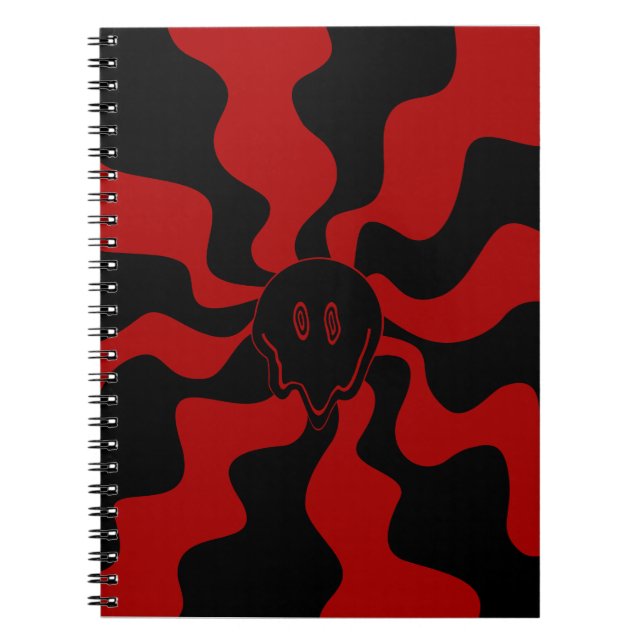 Cuaderno Sonrisa Funde Retro Rojo y Negro (Frente)