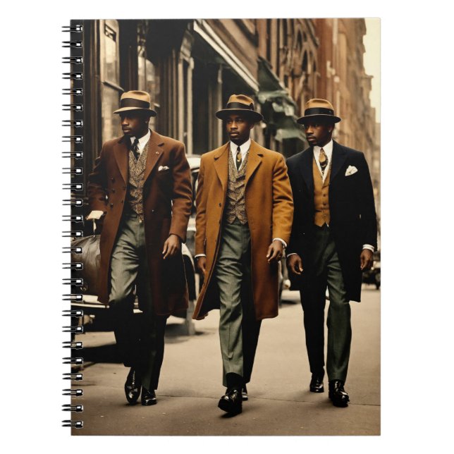 Cuaderno Sophisticated Harlem Renaissance Gentlemen (Frente)