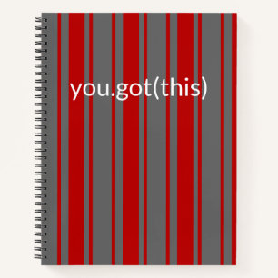 Cuaderno Soporte técnico en escarlata y gris