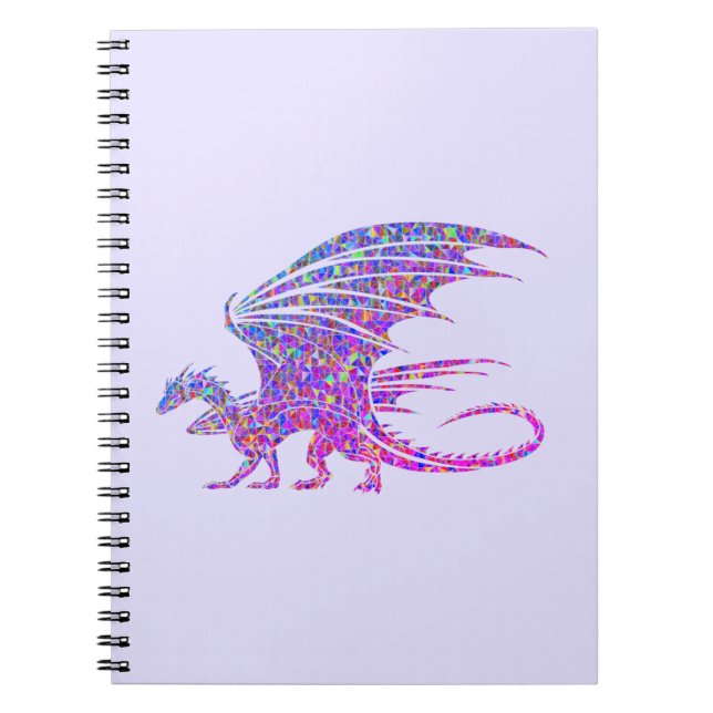 Cuaderno Sorprendente Dragón Mosaico Púrpura (Frente)