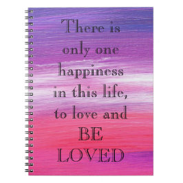 Cuaderno Sorprendente pintura rosa con amor una cita