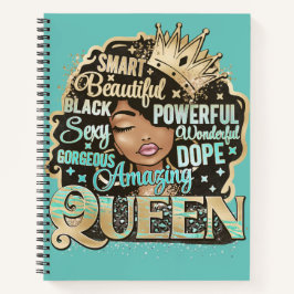Cuaderno Sorprendente reina Melanin Mujer Sista Bling Drin