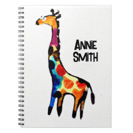 Cuaderno ¡Sorprendida, jirafa ingenua! Nombre modificable