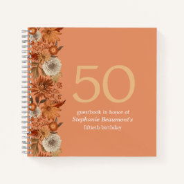 Cuaderno Sorpresa de la flor de otoño de una mujer: 50 años