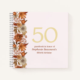 Cuaderno Sorpresa de la flor de otoño de una mujer: 50 años