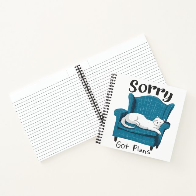 Cuaderno Sorry Got Plans Funny Cat Lover Gift  (Interior)