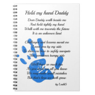 Cuaderno Sostén Mi Mano Papá Poema de Niño REGALO FOTOGRÁFI