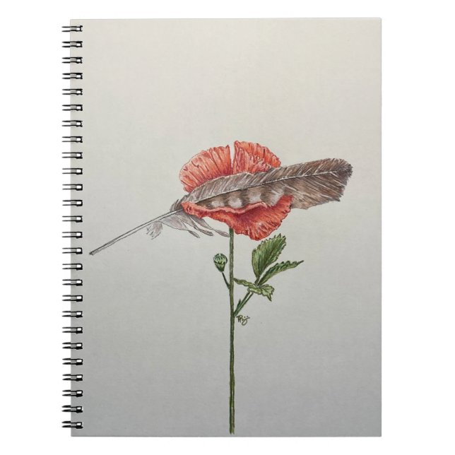 Cuaderno Sosténme suavemente, amapola (Frente)