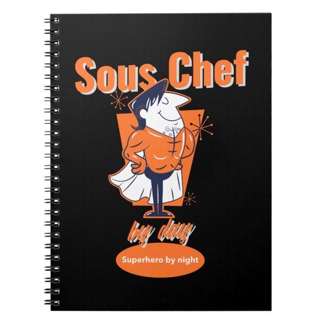 Cuaderno Sous Chef by Day, superhéroe de noche (Frente)