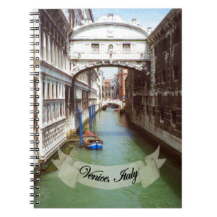 Cuaderno Souvenir del Puente de Sighs de Venecia Italia