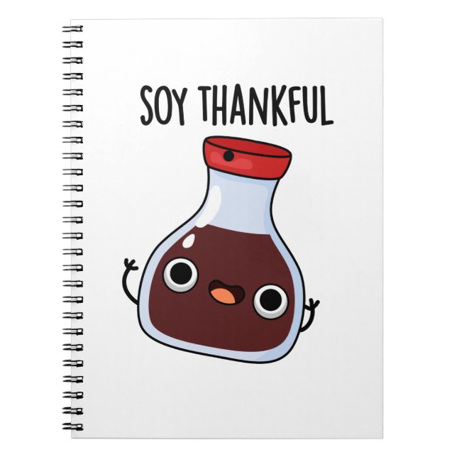 Cuaderno Soy Agradecido Salsa de Soja Divertida Juego de Pa (Frente)