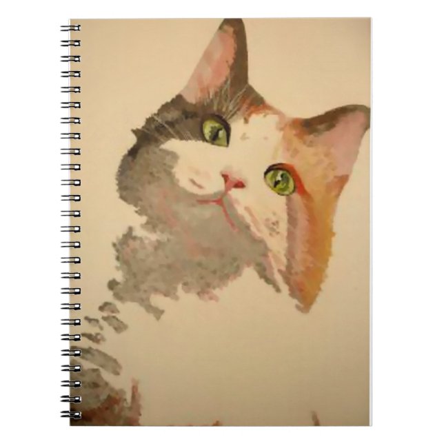 Cuaderno Soy All Oars: Retrato de gato de Calico (Frente)