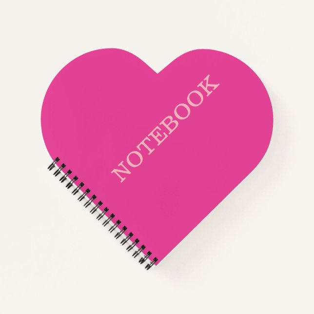 Cuaderno "Soy bello rosa", portátil en forma de corazón (Anverso)