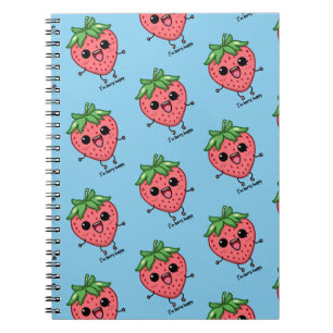 Cuaderno Soy Berry Happy lindo kawaii fresa saltando