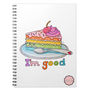 Cuaderno Soy bueno, pastel arcoiris Personalizado Kawaii