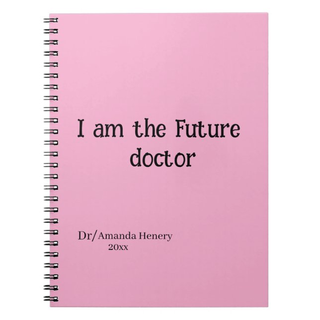 Cuaderno soy el futuro médico Spiral Photo Notebook (Frente)
