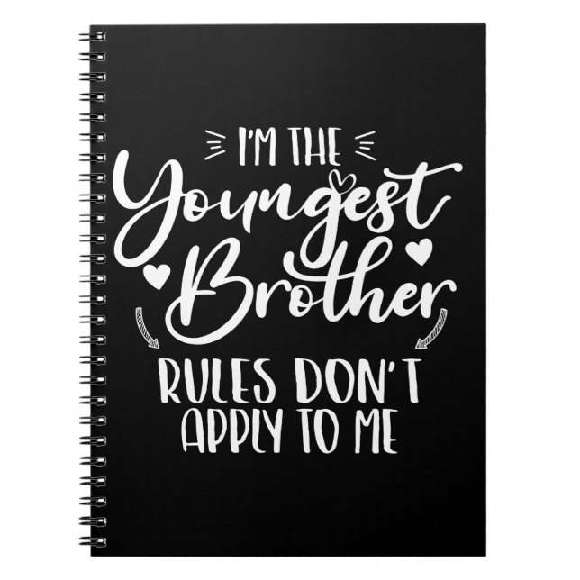 Cuaderno Soy el hermano menor Hermano sarcástico Cool (Frente)