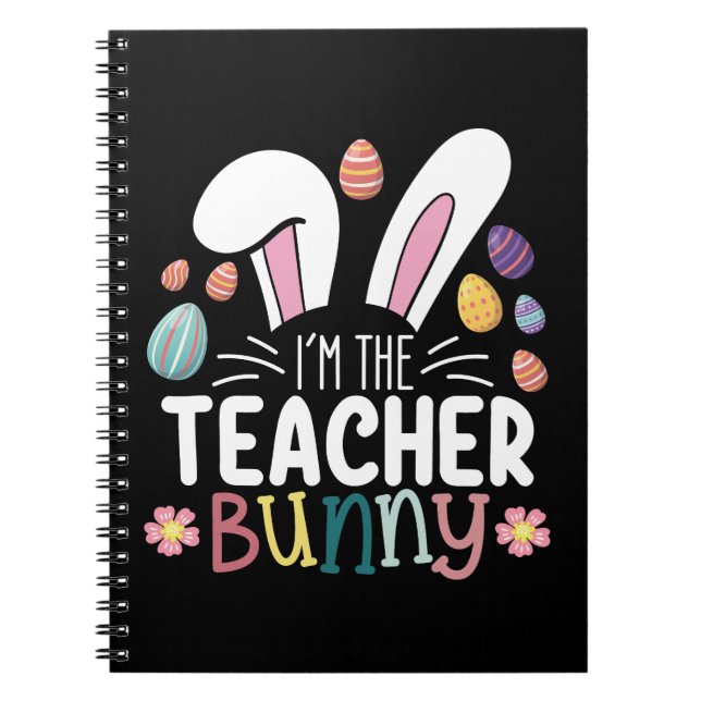 Cuaderno Soy el partido de Pascua de Maestros Bunny (Frente)