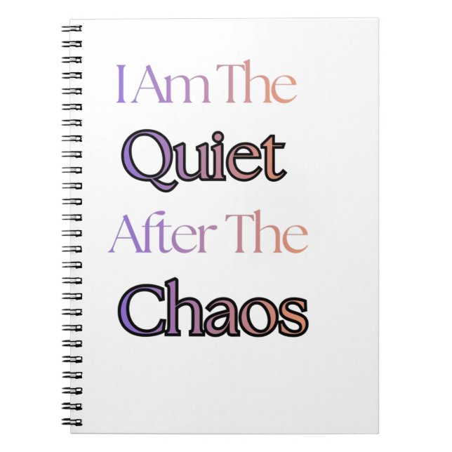 Cuaderno Soy El Silencio Después Del Caos (Frente)