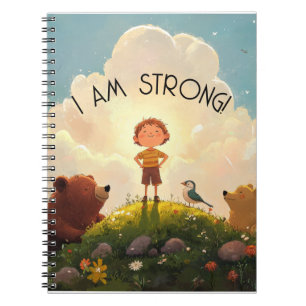 Cuaderno Soy Fuerte Afirmación para Chicos