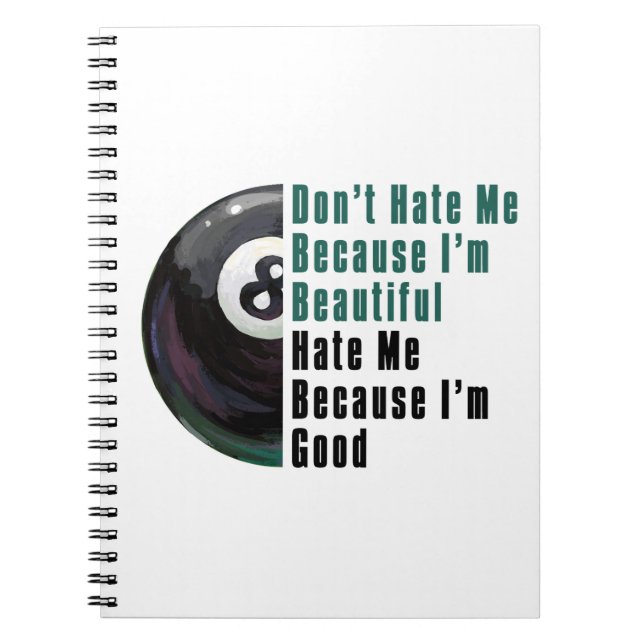 Cuaderno Soy Hermosa, Soy Buena 8 Ball (Frente)