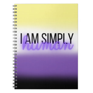 Cuaderno Soy humano simple   No binario   Notbook LGBTQ+