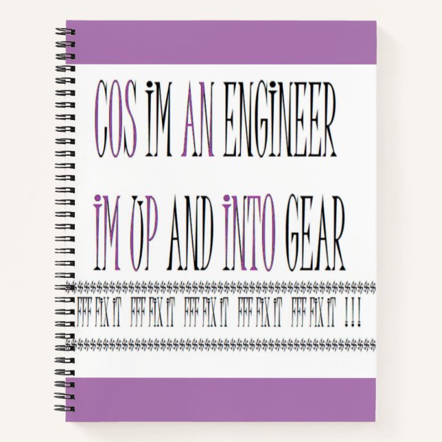 Cuaderno Soy ingeniero con equipo completo (Anverso)
