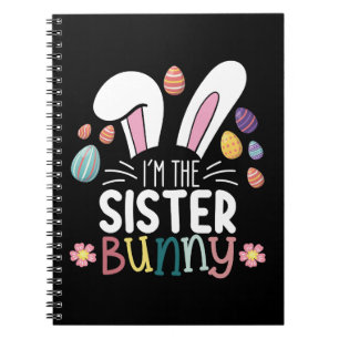 Cuaderno Soy la hermana Bunny Pascua familiar coincidente