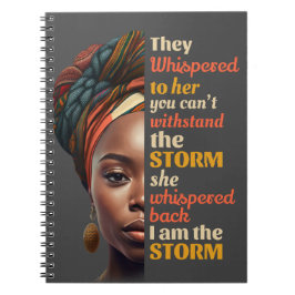 Cuaderno Soy La Tormenta Afro Mujer Fuerte De Negocios Madr
