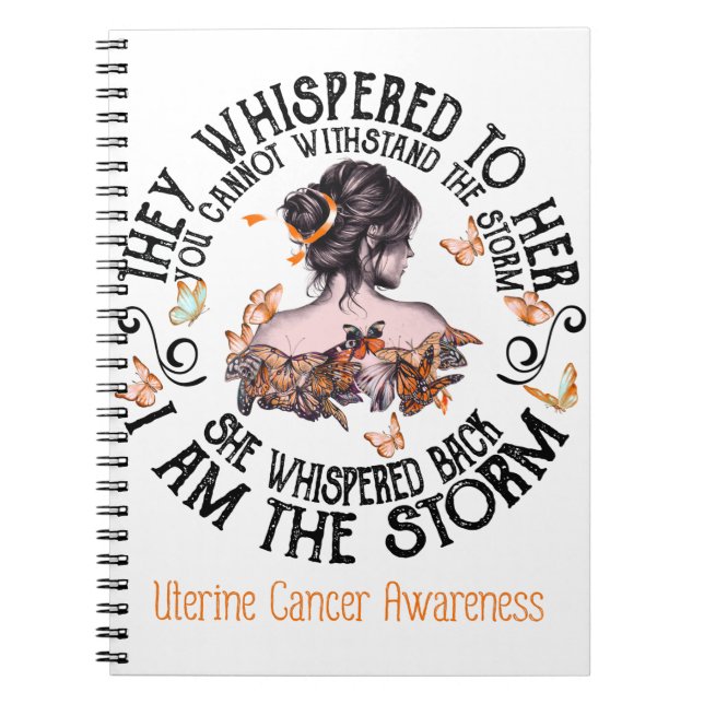 Cuaderno Soy La Tormenta Concienciación Sobre El Cáncer Ute (Frente)