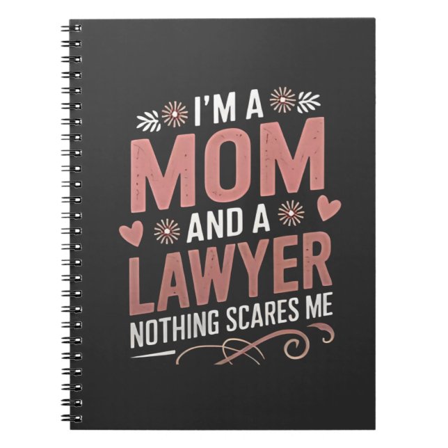 Cuaderno Soy mamá y abogada, nada me asusta (Frente)