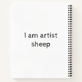 Cuaderno Soy merchandising de ovejas de artista