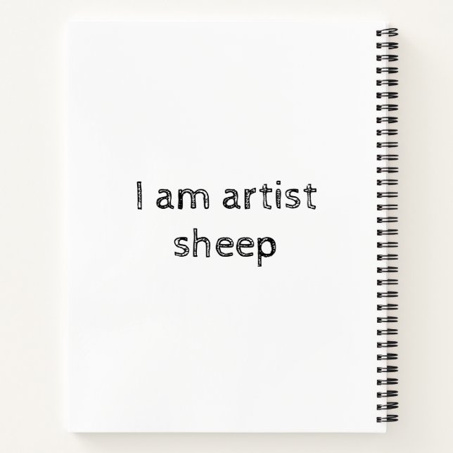 Cuaderno Soy merchandising de ovejas de artista (Reverso)