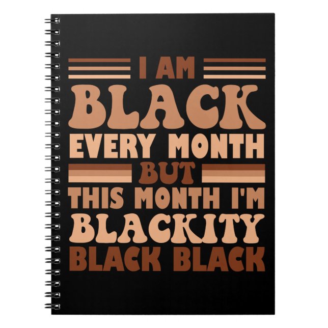 Cuaderno Soy negro cada mes pero este mes soy negro (Frente)