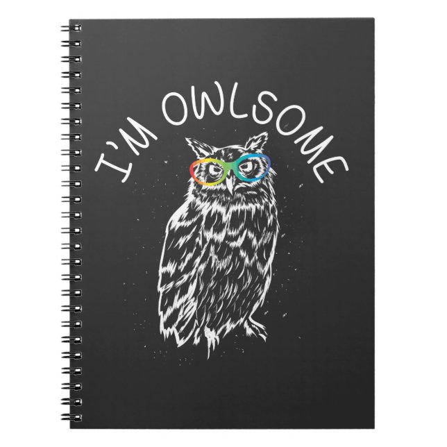 Cuaderno Soy Owlsome Sungafas Awesome Owl Lover Gift (Frente)